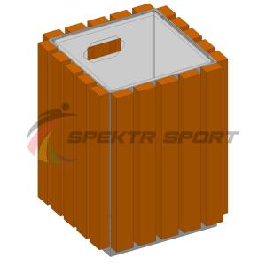 Купить Урна металлическая в деревянной обрешетке SP МФ400 в Таштаголе 